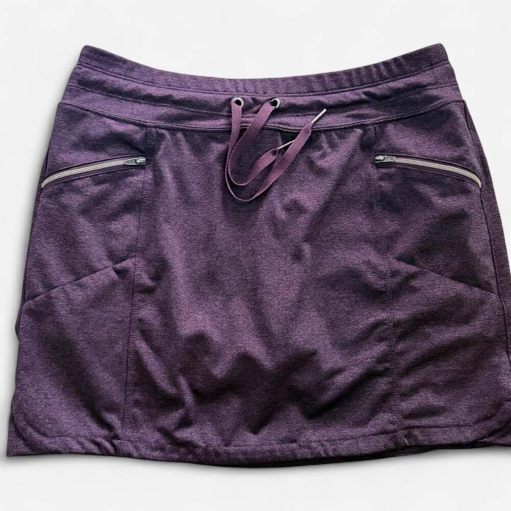 Tangerine Women's Purple and Burgundy Skirt